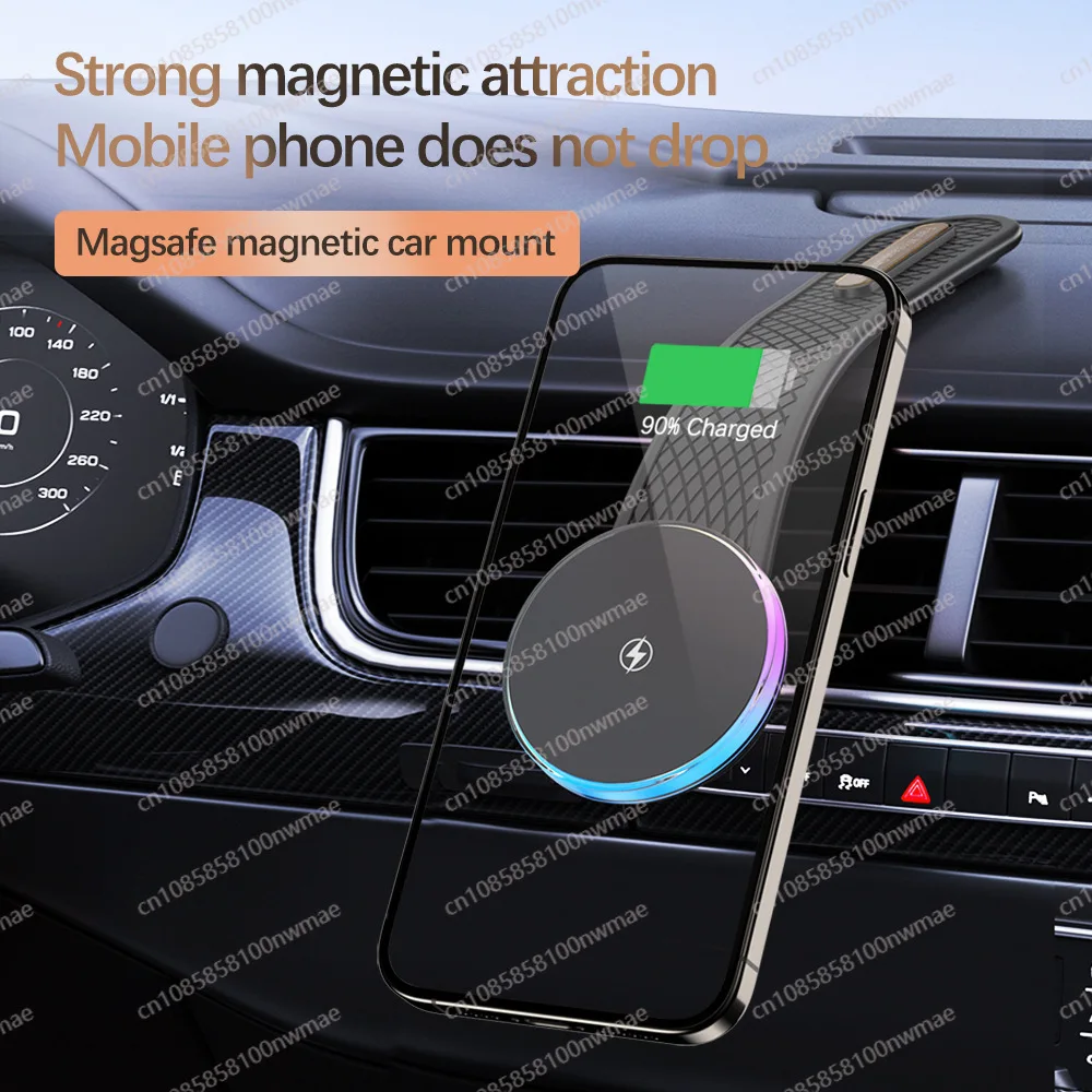 New Magnetic Car Wireless Charger, car Household Suction Cup Folding Mobile Phone Holder