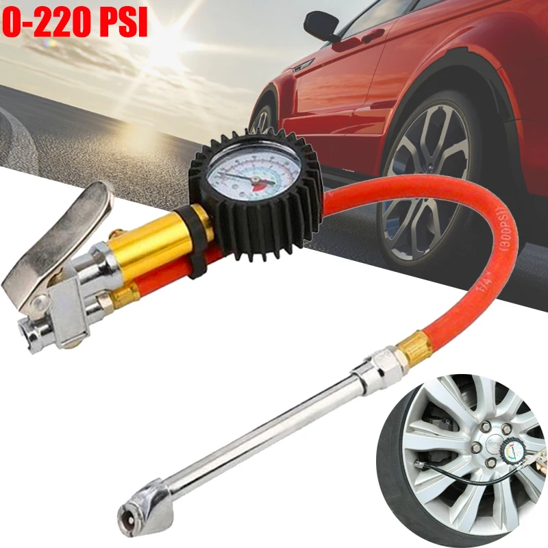 Tire Pressure Gauge Inflator Digital Tire Inflator Deflator 220 PSI For SUV Bike RV Motorcycle Car Truck Pressure Gauge Meter