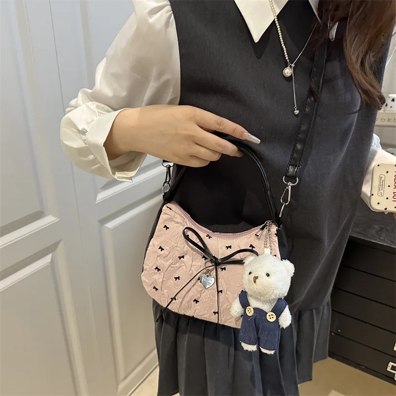 rosa-no-lua-dente-cor-colion-saco-novo-doce-legal-picante-menina-axilas-crossbody-bolsa-de-ombro-casual-simples-sle