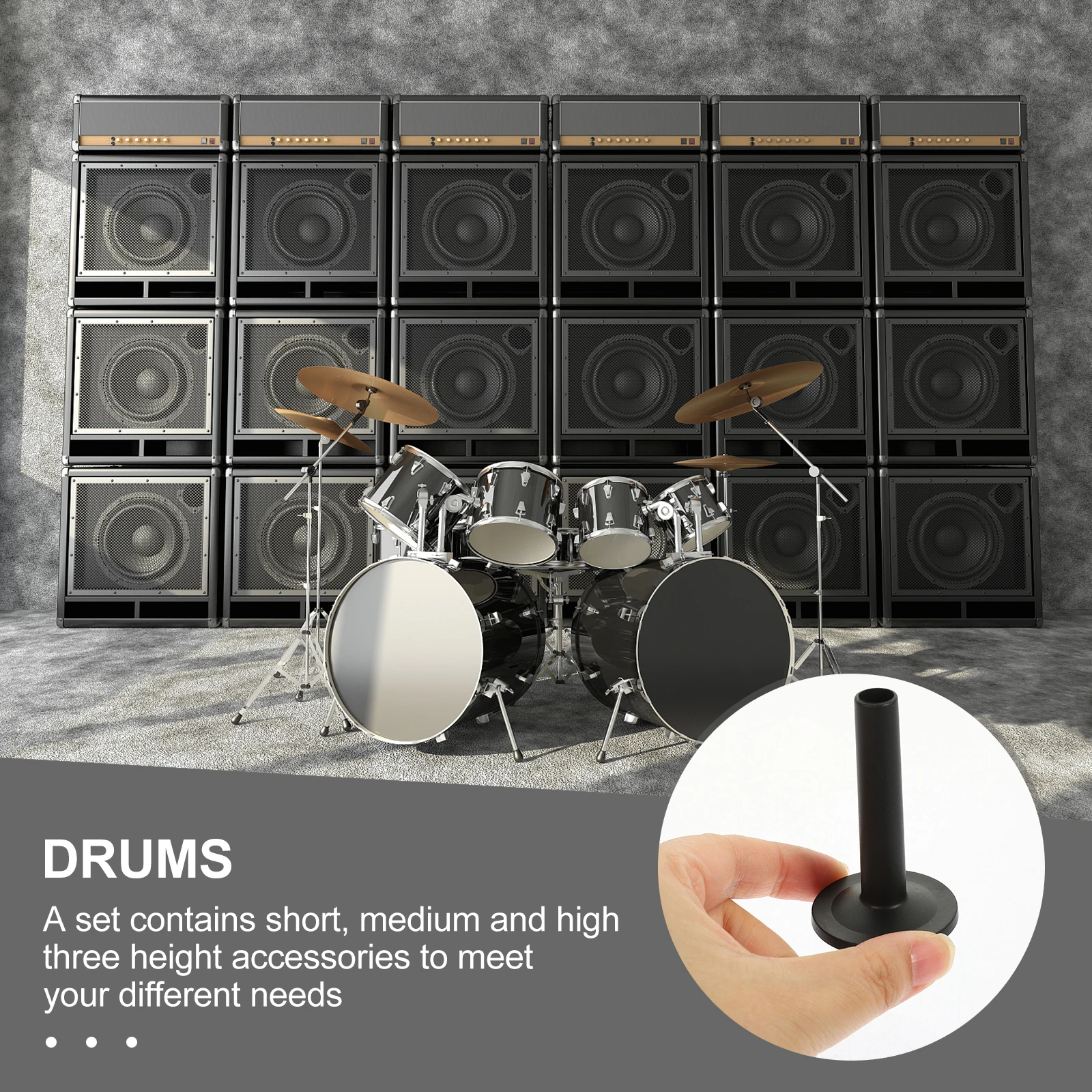 

12 Pcs Drum Accessories Set Cymbal Sleeves Hardware Supply Supplies Plastic Percussion