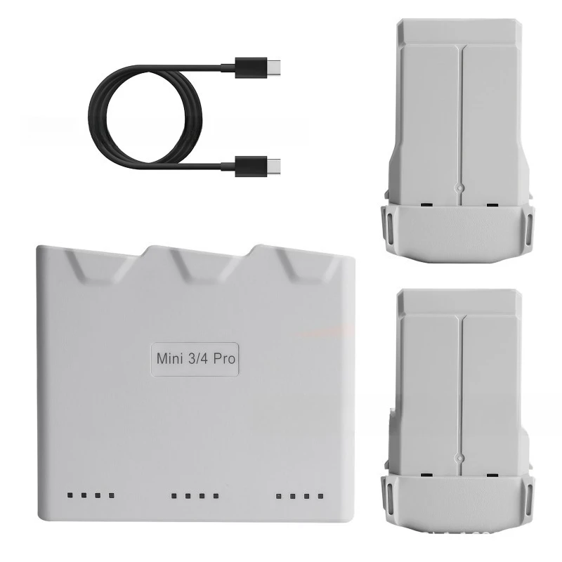 2‑Battery 1‑Charger Complete Drone Battery Set Rechargeable Replacement Kit For DJI Mini3 Series Mini4 Pro 5 Pro Equipment