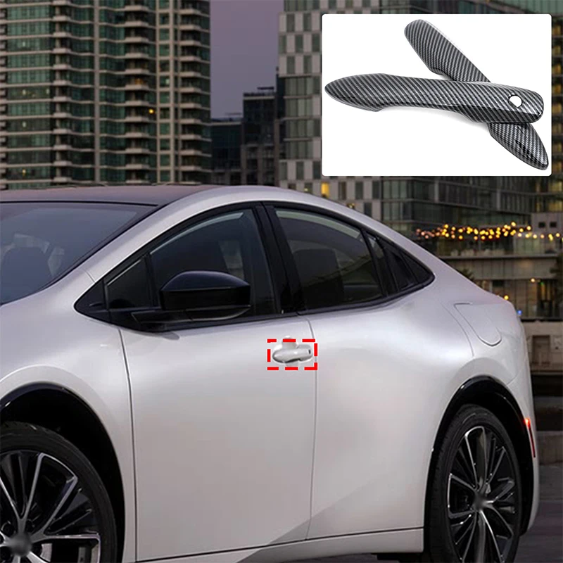 

2piece set ABS Carbon Fiber For Toyota Prius 60 Series 2023+ Car Front Door Outer Handle Cover Decoration Sticker Accessories