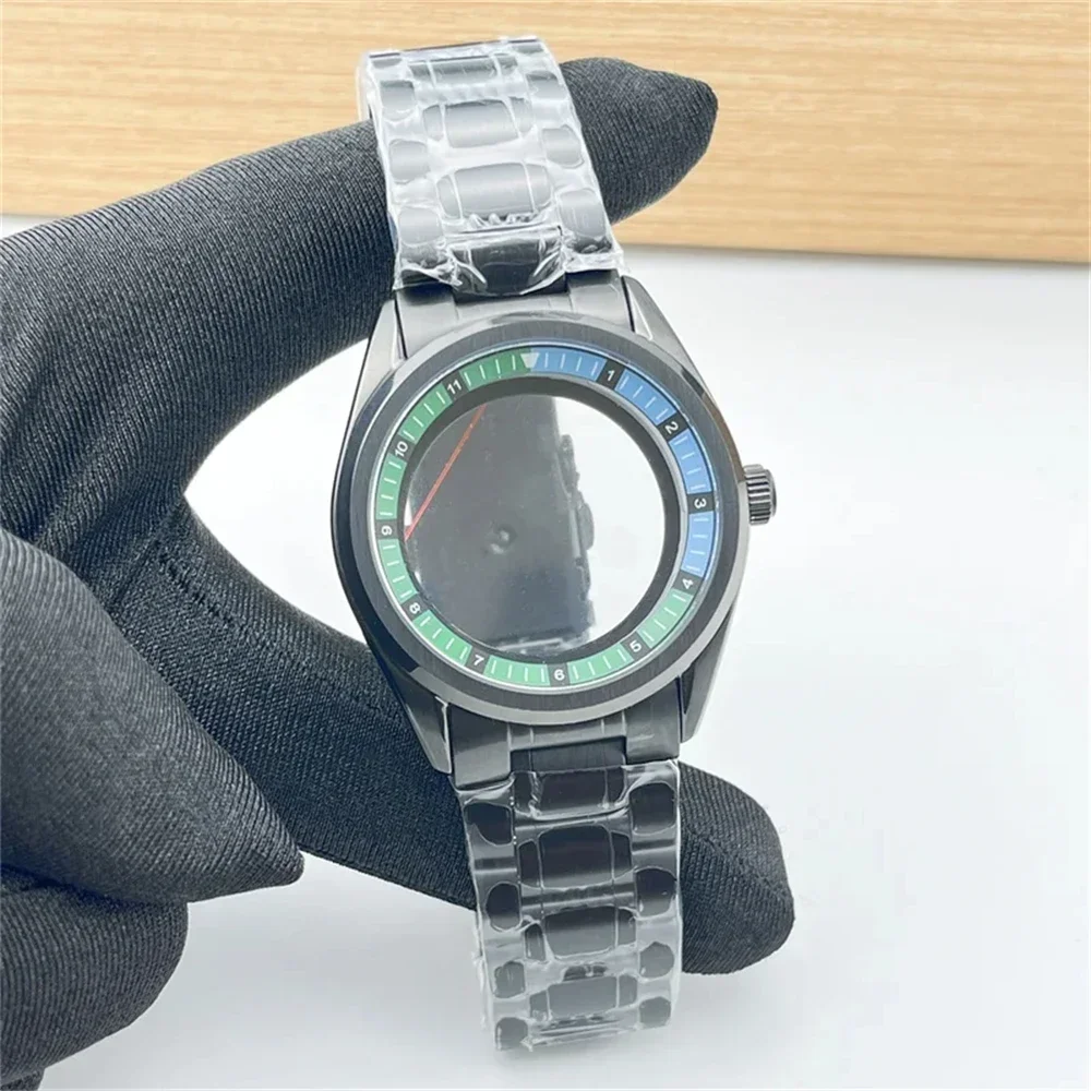 Accessoires de Modification de Montre Mécanique SION L, Boîtier en Verre Saphir en Acier Inoxydable, Ensemble de Bracelets pour Mouvement NH35 NH36, à Faire Soi-Même