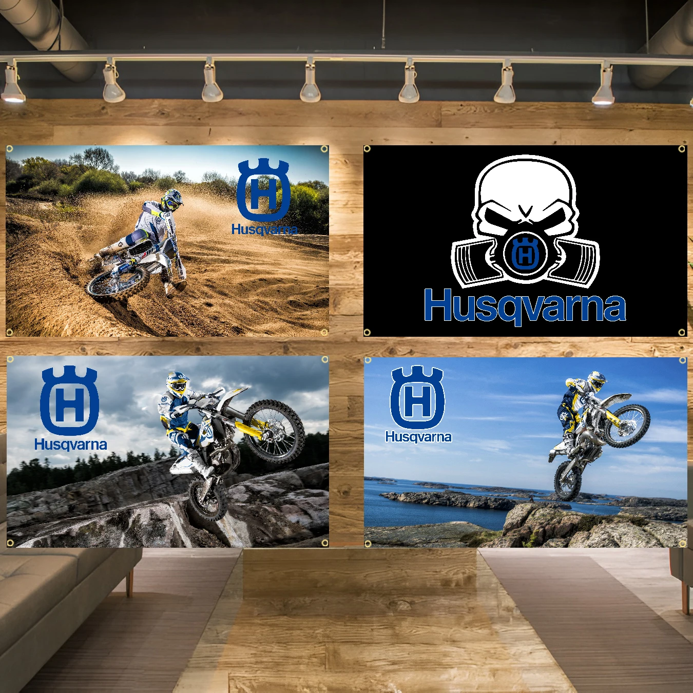 H-Husqvarnas Logo Cool Flag Polyester Printed Banner For Home Decoration