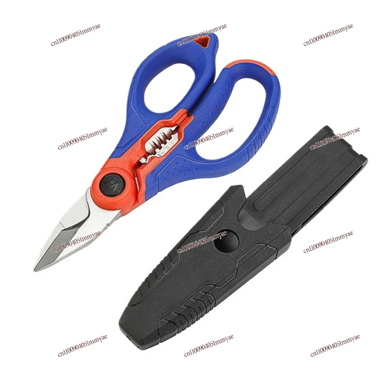 

Two-color Electrical Scissors Wire Stripping Multi-function Manual Special Mini Total Length 165 Stainless Steel