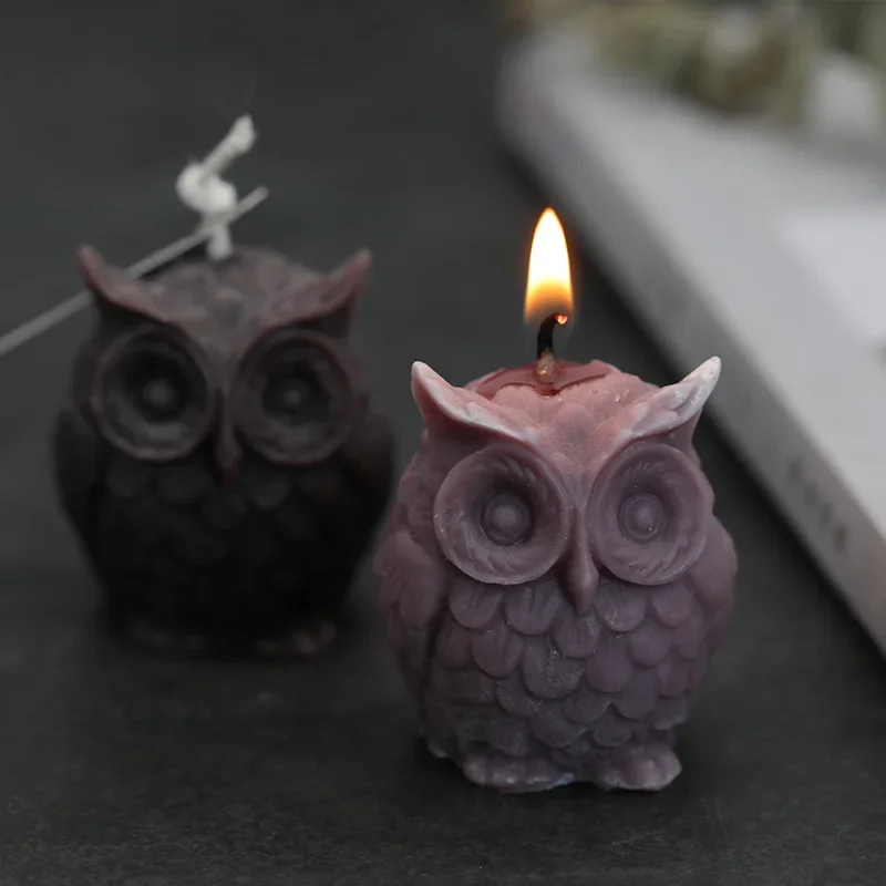 

1pc Halloween Owl Candle Silicone Mold for Candle Making DIY Handmade Resin Molds for Plaster Wax Mould Soap Making Cake Kit