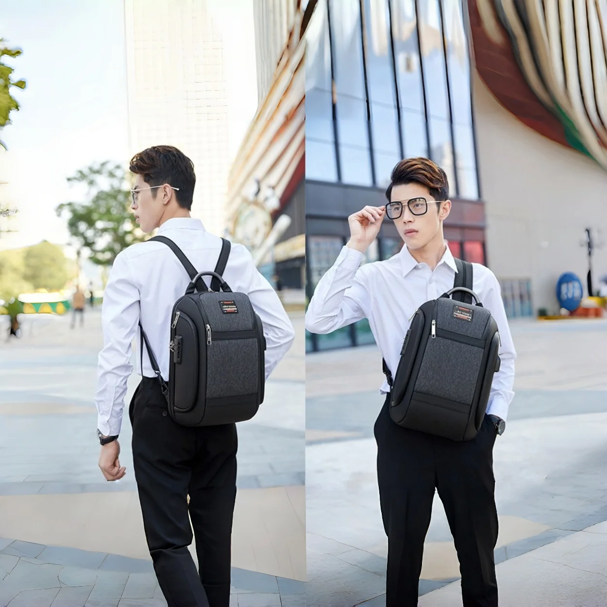 

New Men's Anti-Theft Lock Chest Bag Business Casual Large Capacity Single Shoulder Backpack Fashion Lightweight Crossbody Pack