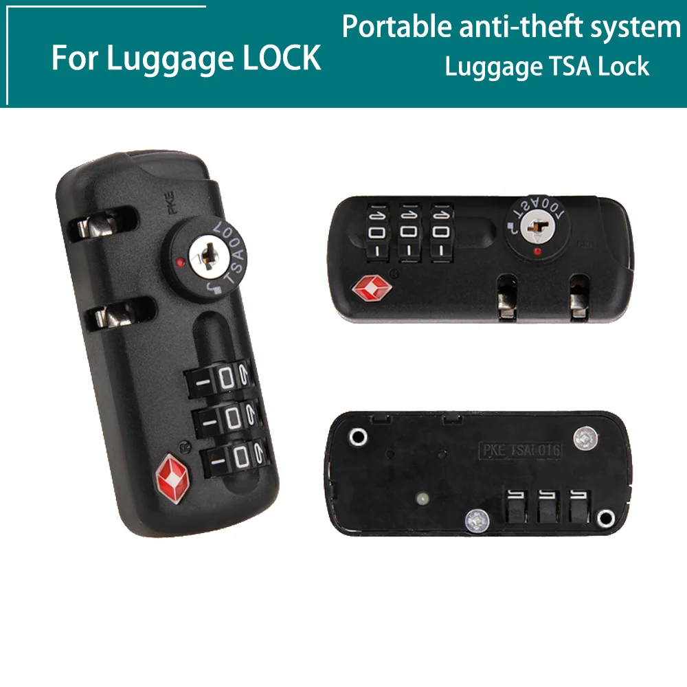 Premium TSA Travel Lock For Suitcases Durable Combination Padlock with Reset Steel Cable Airline Approved Accessory Gear