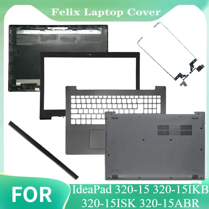 For IdeaPad 320-15 320-15IKB 320-15ISK 320-15ABR Repalce Cover LCD Back Cover Front Bezel Hinges Palmrest Bottom Case Black