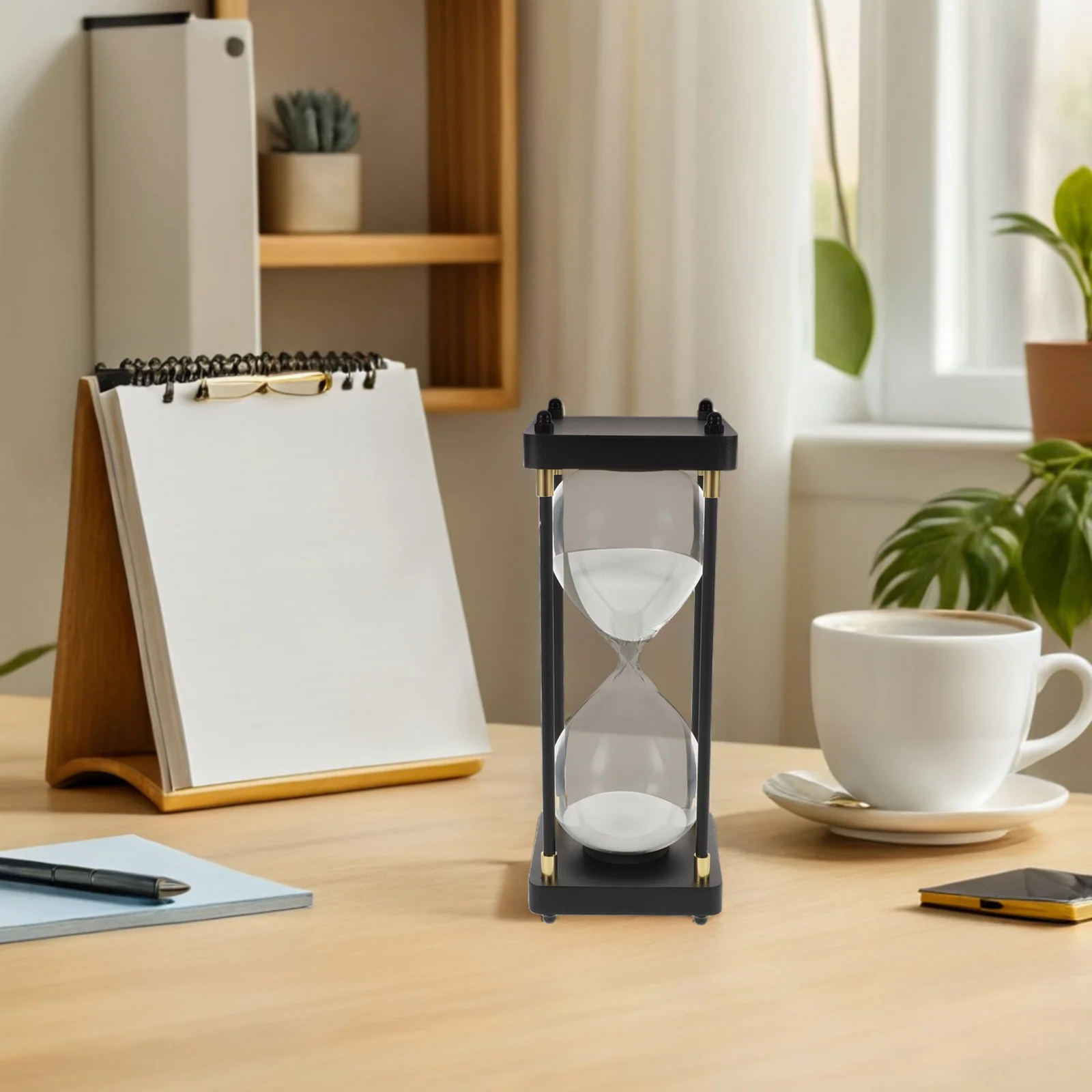 

Glass Hourglass Timer 60 Minutes Transparent Vintage Sand Clock Decorative Timer for Study Office Home Desk Ornament