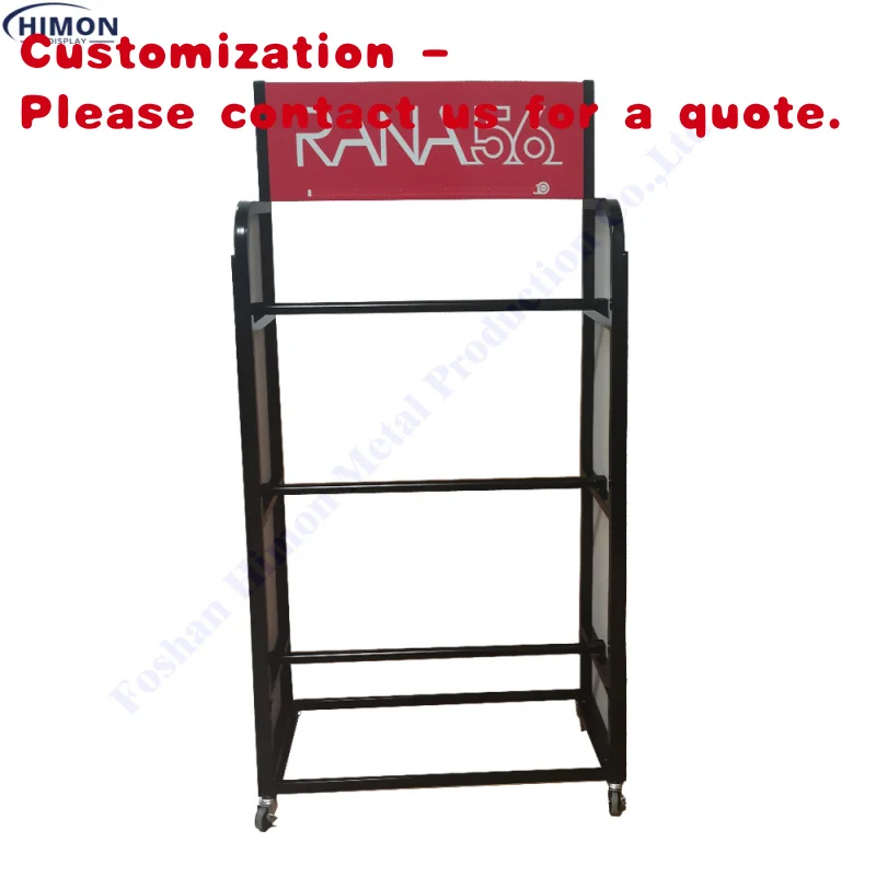 

custom.Customized Retail Store Shop Point of Sales Metal Standing Merchandise Products Display Rack Rollers Display