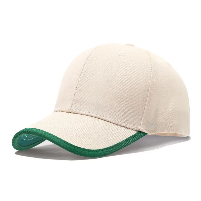 Customized Printed Logo Pure Cotton Edge Binding Duck Tongue Caps Men And Women Fashionable Tidal Current Versatile Baseball Hat