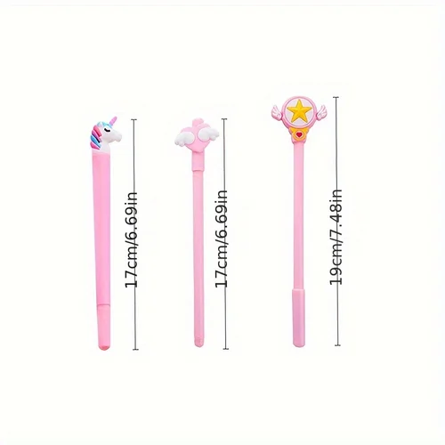 Imagen 2 del producto Pluma neutra creativa de dibujos animados para estudiantes, bolígrafo de agua de 0,5 agujas, bolígrafo de premio de papelería para estudiantes, estilo aleatorio, 50