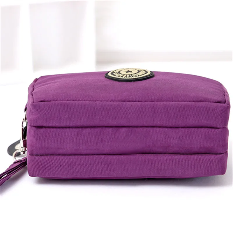 Fashion Zipper Wallet, Women's Casual Waterproof Clutch Bag Versatile Nylon Phone Bag with Wristlet