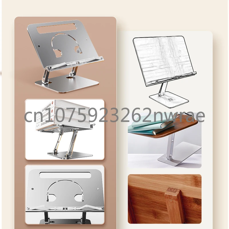 2023 High Quality Aluminum Alloy Reading Book Stand Shelf High durability Adjustable Mini Flat Bracket Tablet PC Holder Gift Set