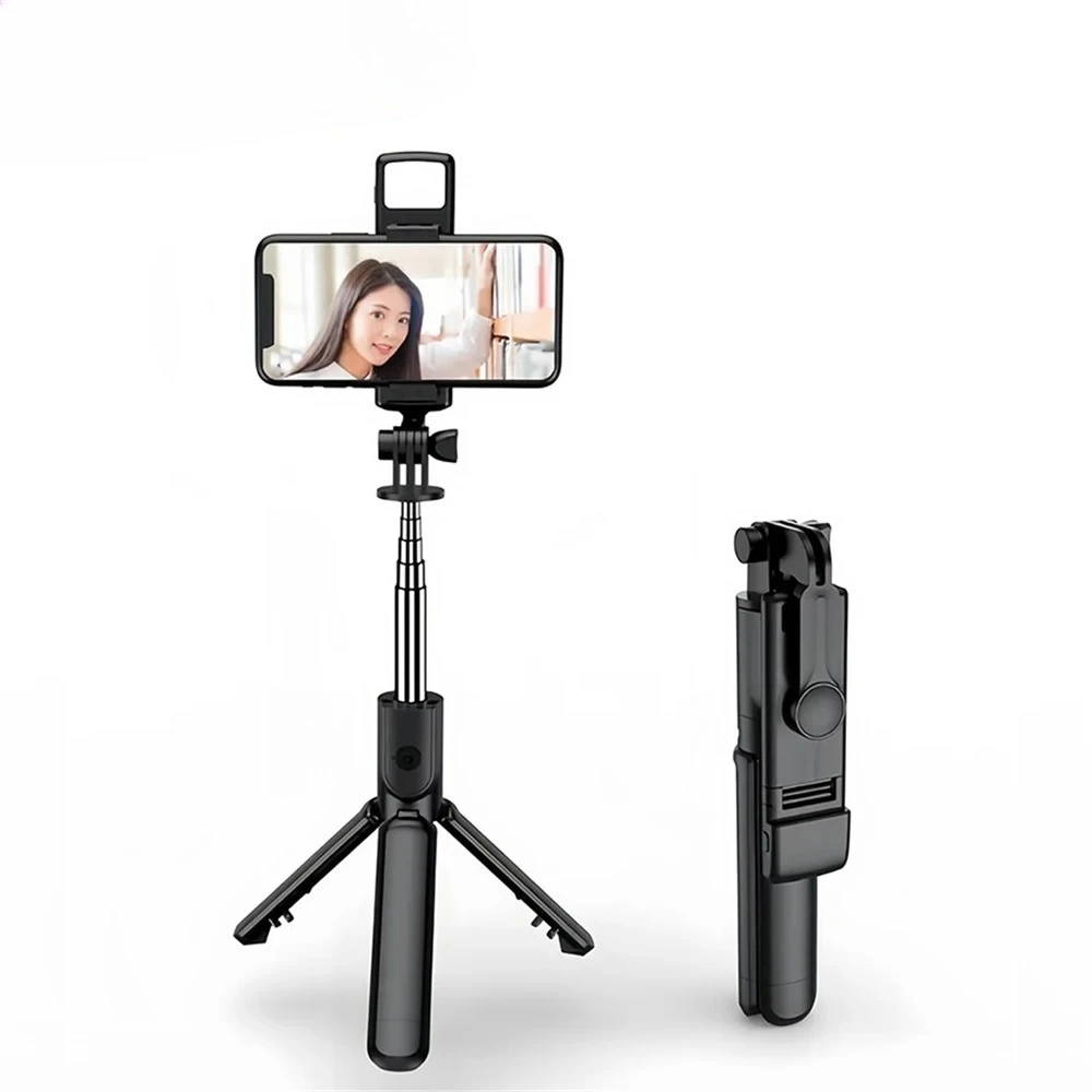 Bluetooth Selfie Stick Tripod Stand Wireless Remote Shutter Portable Phone Stand Holder for IOS Android with Beauty Fill Light