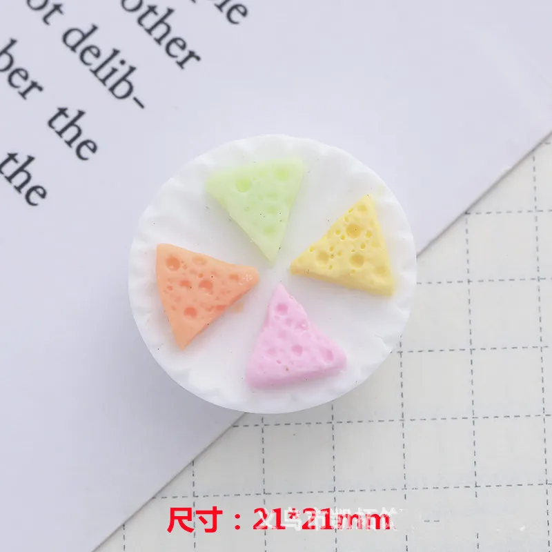 20pcs New Resin Foods Resin Flatback Cabochon Scrapbook Craft DIY Accessory Decor Kawaii Fake Cookies Cake Resin Embellishment