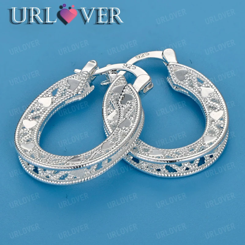 

Fashion Charm Jewelry 925 Sterling Silver Ear Clip Earrings Women Valentine's Day Gift Birthday Party Delicate Accessories