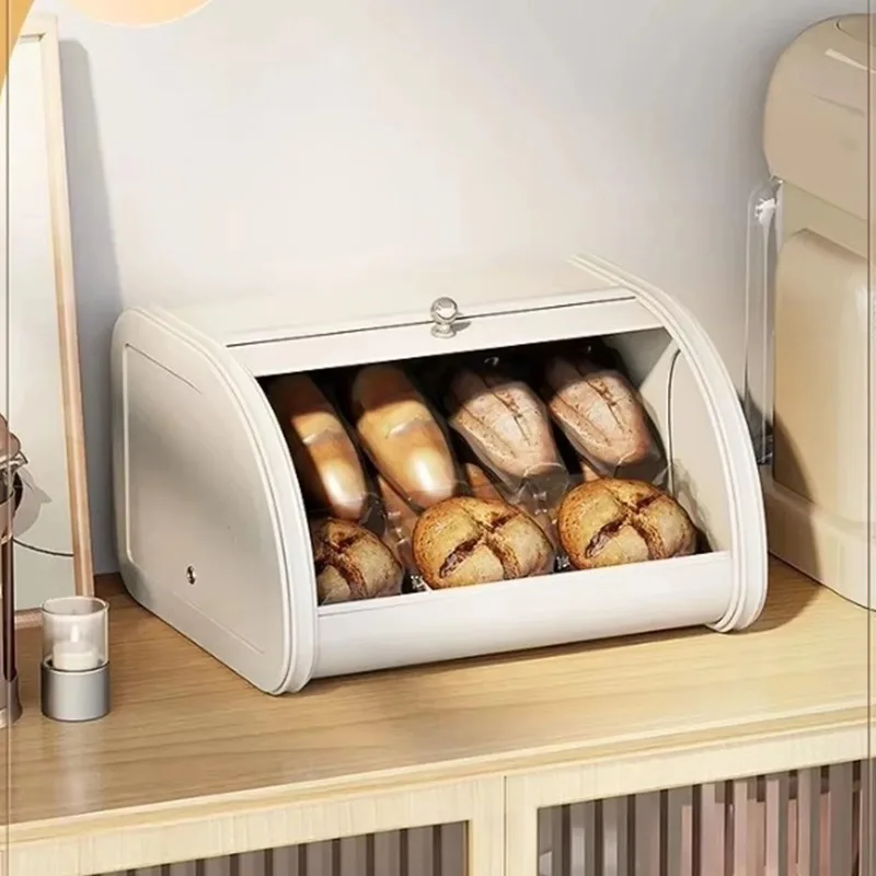 Dustproof Large Storage Box, Bread Bin & Snack Organizer, Multipurpose Keeper for Kitchen Countertop, Living Room, Home Office