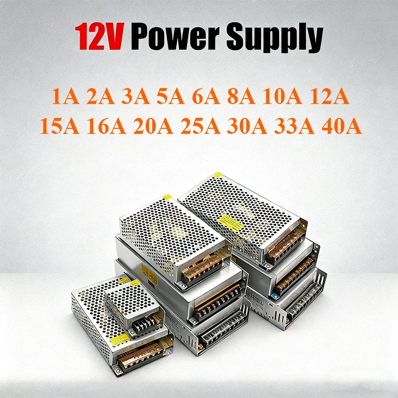 

12V Switching Power Supply Transformer AC 220V 110V TO DC 12V Power Supply SMPS AC 220 110 V TO DC 12 V For LED Strip Light Lamp