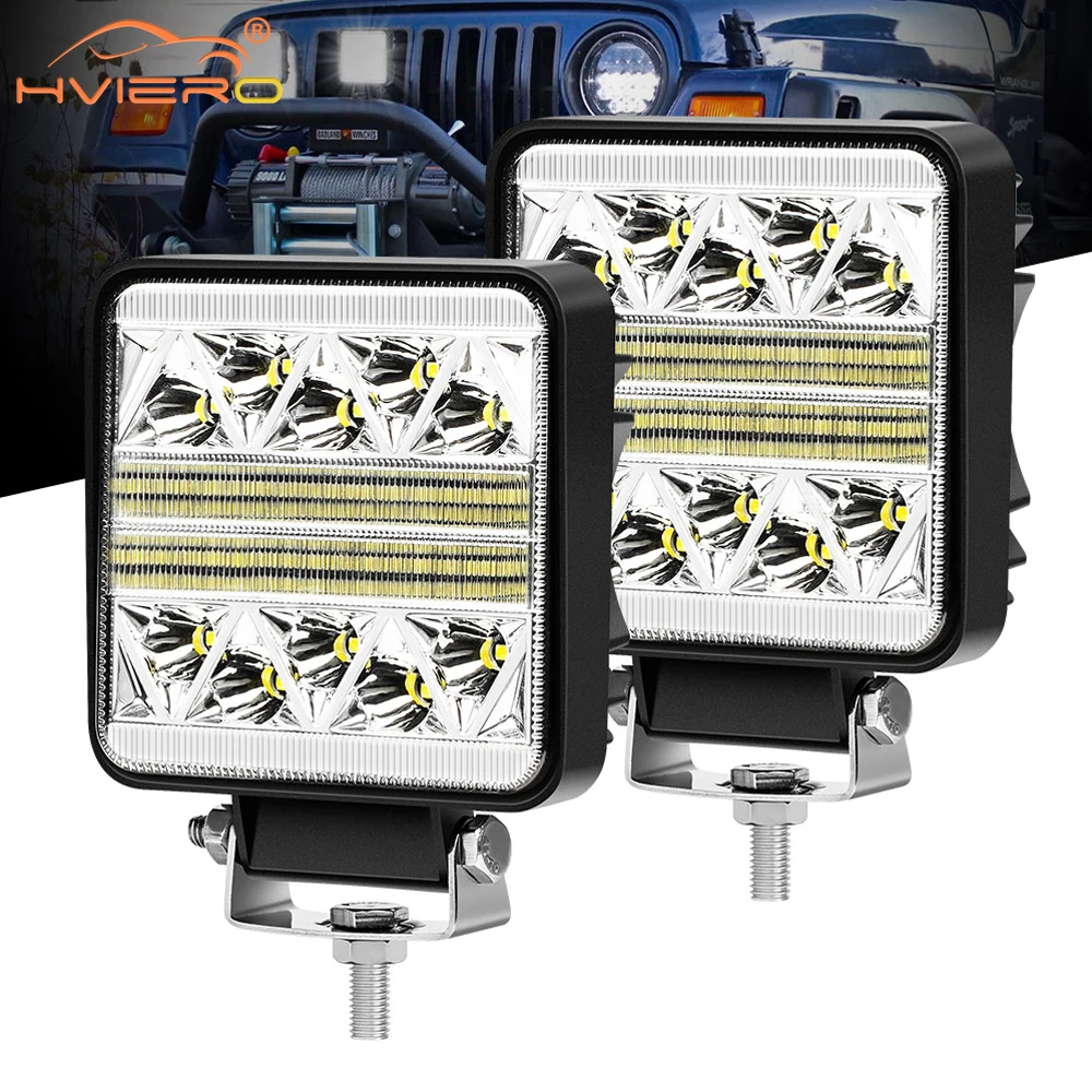 

1PCS 102W 10LED White 12V Car Working Light Bar Motorcycle High Beam Fog Offroad Pickup ATV 4WD Truck Lamp Exterior Modification