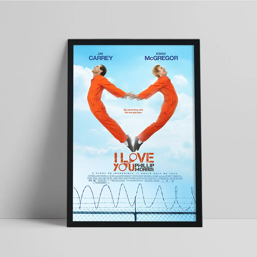 أحبك فيليب موريس السيرة الذاتية أسود كوميدي الدراما فيلم طباعة ملصق فني فيلم حائط لوح رسم صورة ديكور المنزل