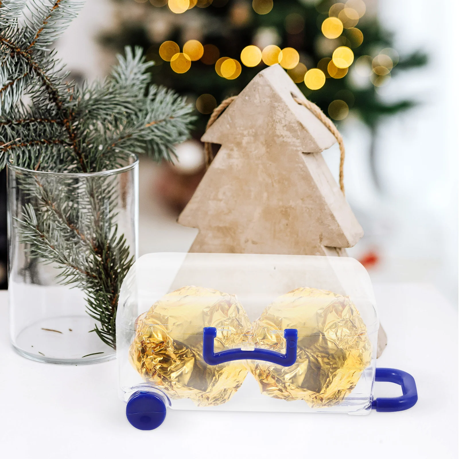 

12Pcs Mini Suitcase Candy Boxes Clear Luggage Shape Wedding Favor Party Gift Boxes Decoration Supplies Mini Suitcase Favor Box