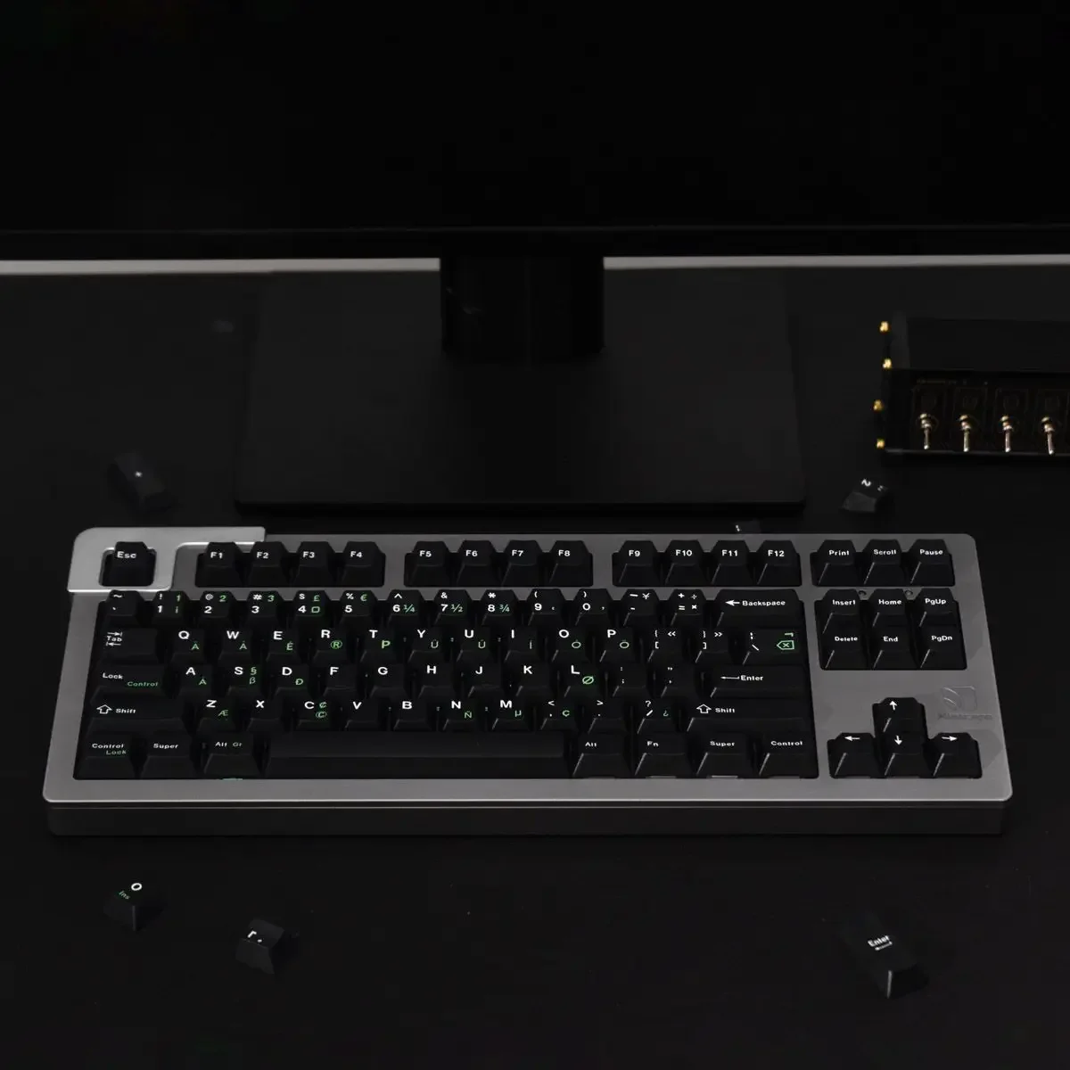 Conjunto completo de teclas de teclado mecânico preto PBT sublimação quente teclas de substituição originais de fábrica universais