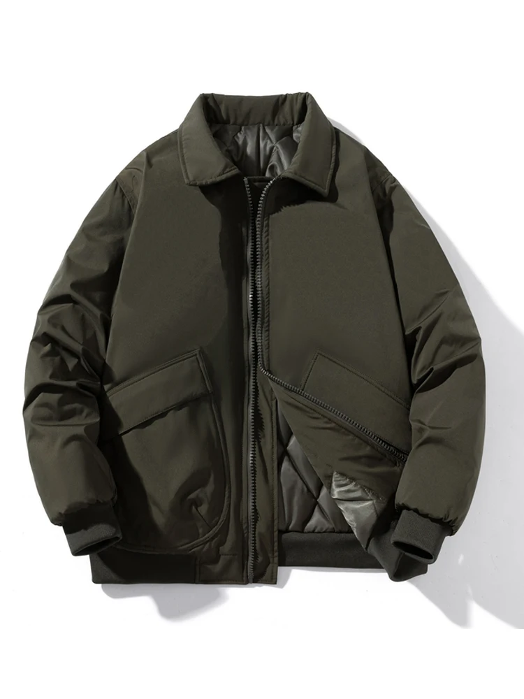 Chaqueta de Trabajo Estilo Retro Americano Cleanfit Detroit, Abrigo de Aodón ueso, Ropa Casual de Otoño e Invierno para P...