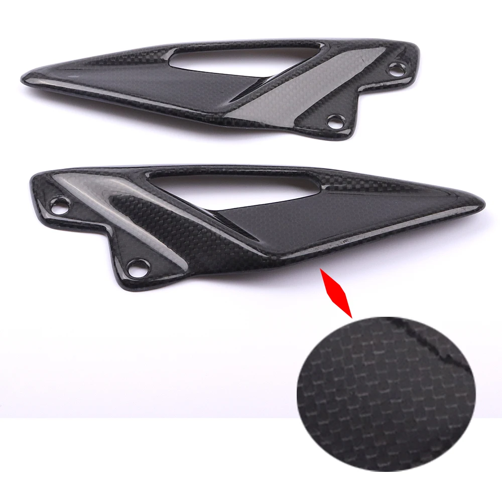 Heel Guard Plates Foot Rests For Triumph Street Triple 660 765 R RS 2016-2021 2022 2023 2024 Carbon Fiber Motorcycle Accessories