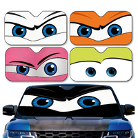 New Cartoon Big Eyes Front Window Sunshade Black UV Protection Blackout Cloth Windshield Visor Auto Curtain Sunshade Gifts