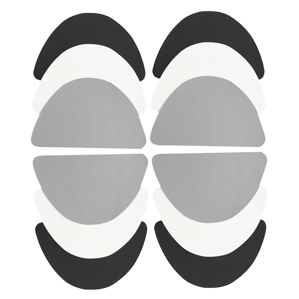 Parche de reparación de talón de zapato, pegatinas autoadhesivas de reparación de botas de PU para agujeros de zapato, parches adhesivos, parches de reparación de talón, 12 Uds.