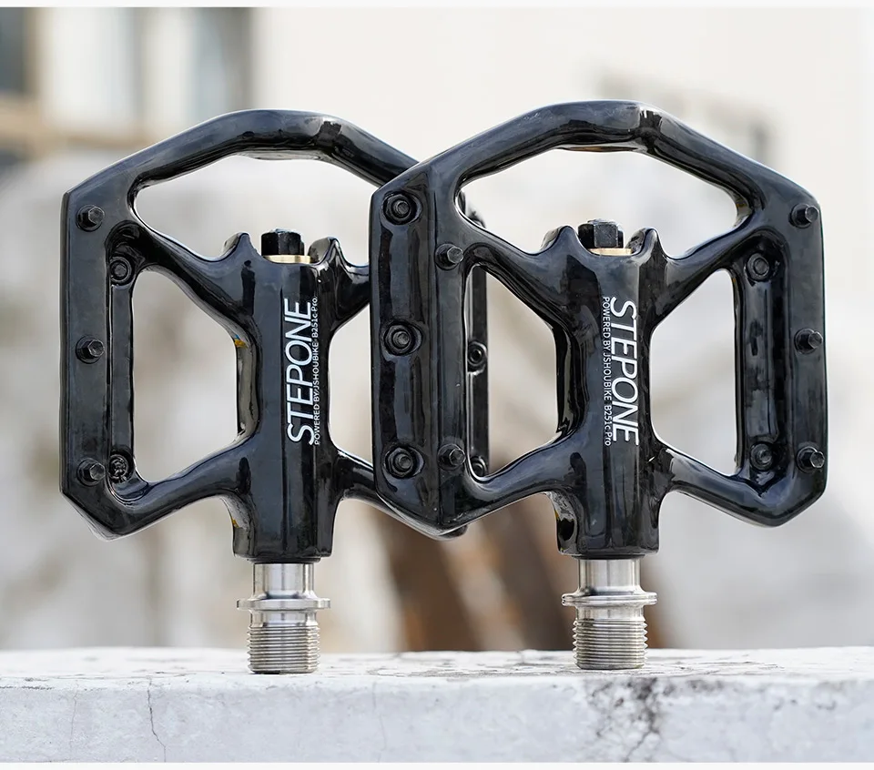 Jshou Fahrrad Fahrrad pedale ultraleichte Kohle faser rutsch feste Straße Mountain MTB Fahrrad pedal wasserdichtes Fahrrad zubehör/Teile – Detail 12