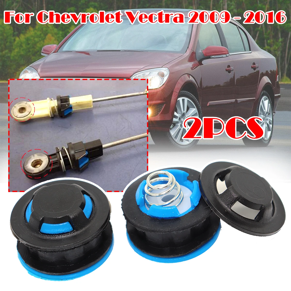 

Комплект из 2 втулок для троса механической коробки передач (КПП) для Chevrolet Vectra 2009-2016, соединитель рычага переключения передач, тип Claw-Fit