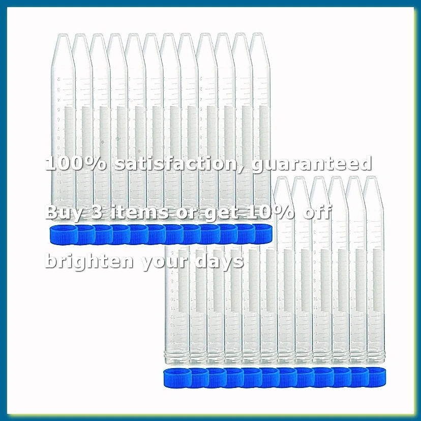 ●Conical Centrifuge Tubes 15ML, 100 Pcs Sterile Plastic Test Tubes with Screw Caps, Polypropylene Container