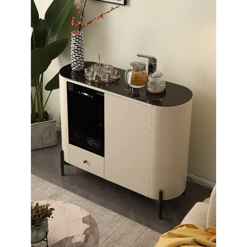 

Solid wood water dispenser tea bar machine dining side cabinet integrated cabinet