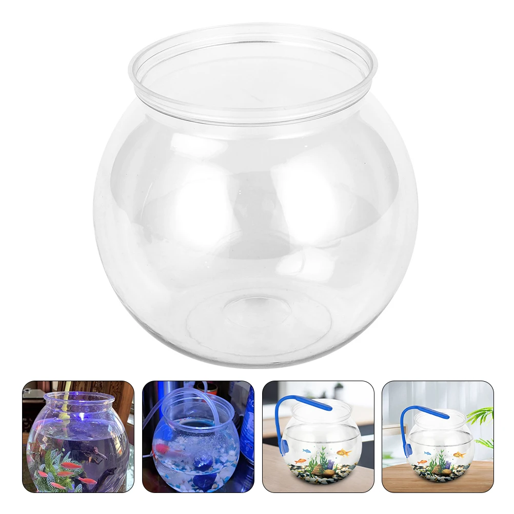 

Fish Tank Decorative Bowl Transparent Desktop Planter Hydroponic Pot Superior Plastic Durable Safe Anti Deformation Practical