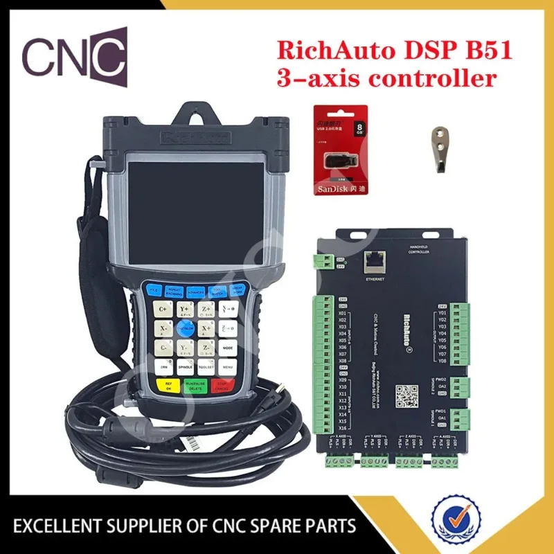 RichAuto DSP B51 offline 3-axis CNC motion control system handheld engraving machine controller supports standard G code