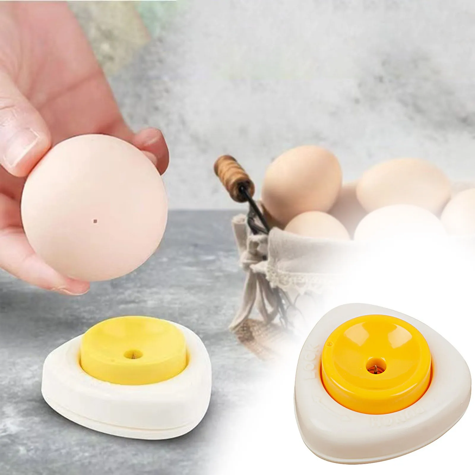 Egg Semi Automatic Egg Hole Bat Egg Egg Cutter Egg Cutter Egg Piekser Kitchen Dining Bar Cooking Tools Kitchen Things for Mom