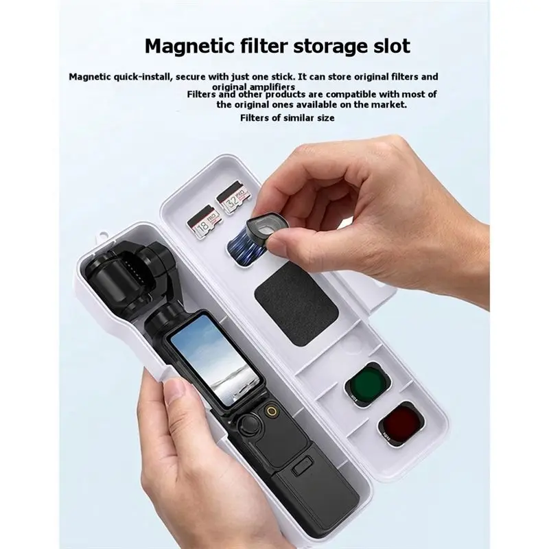 ~【On Sale】For DJI Osmo Pocket 4 3 Compact Storage Bag Box With Lanyard Anti-Dust Camera Lens Cover Protective Shell