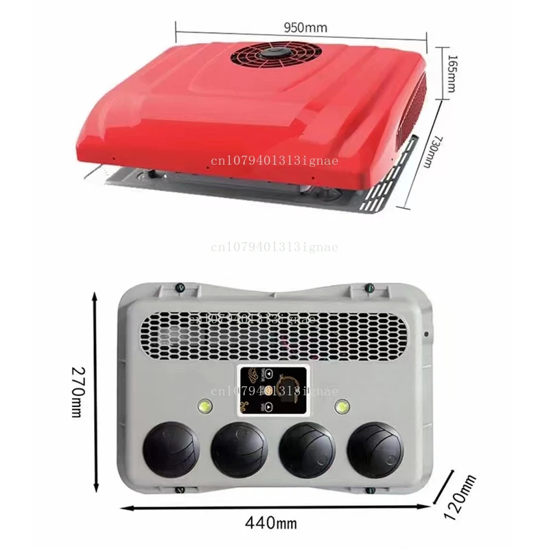 Air conditioner 24V truck electric ultra-thin overhead integrated machine refrigeration frequency conversion energy saving