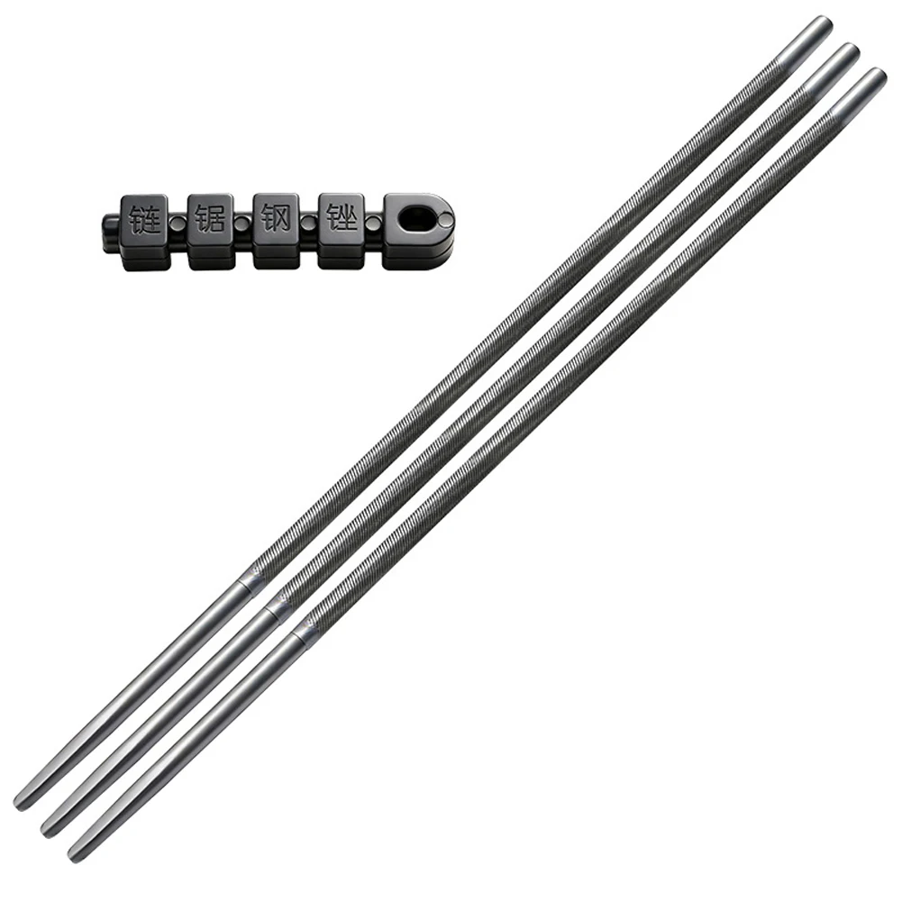

3PCS Industrial Chainsaw File Set 4/4.8/5.5mm Steel Precision Double Cut Teeth with Handle for Electric Saw 245mm