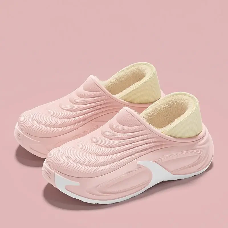 Herren Winter 2026 Warme Plüsch-EVA-Hausschuhe Wasserdichte Weichsohlen-Plateauschuhe Rutschfeste Baumwollschuhe für Zuhause und Outdoor – Detail 15