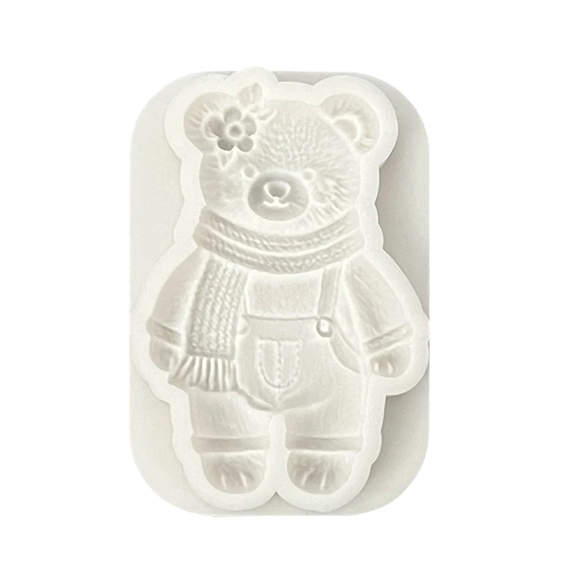 Bear Flower Silicone Sugarcraft Mold Chocolate Cupcake Baking Fondant Cake Decorating Tools