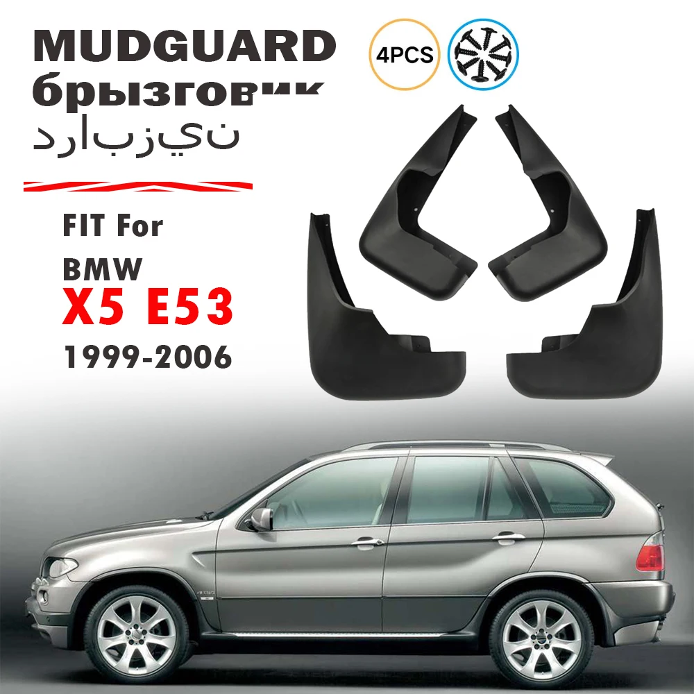 

1999-2006 For BMW X5 E53 Mudguards Fender Mud Flap Guard Splash Mudflaps Car Accessories MudguardAuto Styline Front Rear 4pcs
