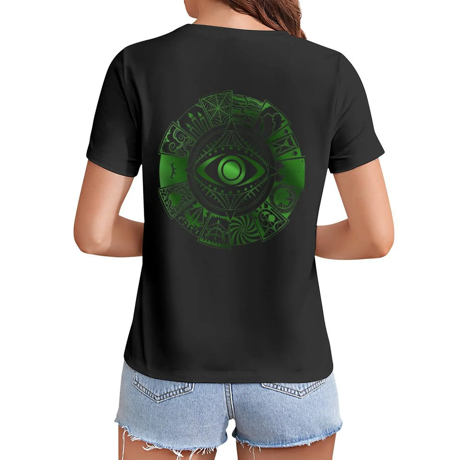 

Fears Wheel T-Shirt Female clothing cute tops t-shirts for Women cotton