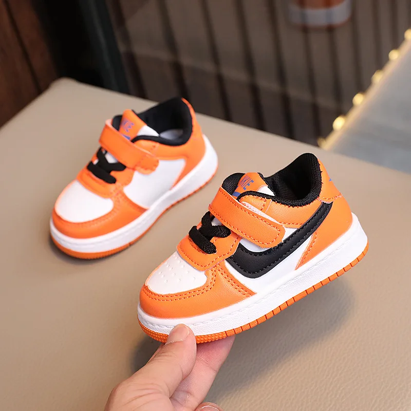 Kids Sneakers New Students Running Sports Shoes Boys Girls Mid-top Board Shoes Baby Casual Soft Bottom Footwear for Kids Flats