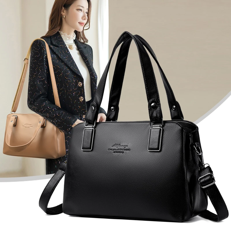 

High quality PU Tote Bags for Women Waterproof Causal Shopping Bag Large Capacity Shoulder Bags Handbags for School Work Travel