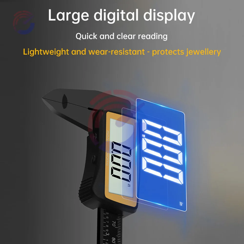 150 مللي متر LCD الرقمية الورنية الفرجار قطر صغير الفرجار مقياس للمجوهرات خواتم أداة قياس عمق حاكم الإلكترونية