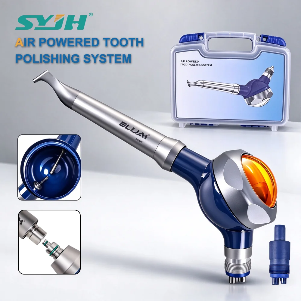SYJH 360° Rotation Dental Air Polisher Prophy Jet 2/4 Hole Sandblasting Handpiece Teeth Whitening Cleaning Water Spray Tools